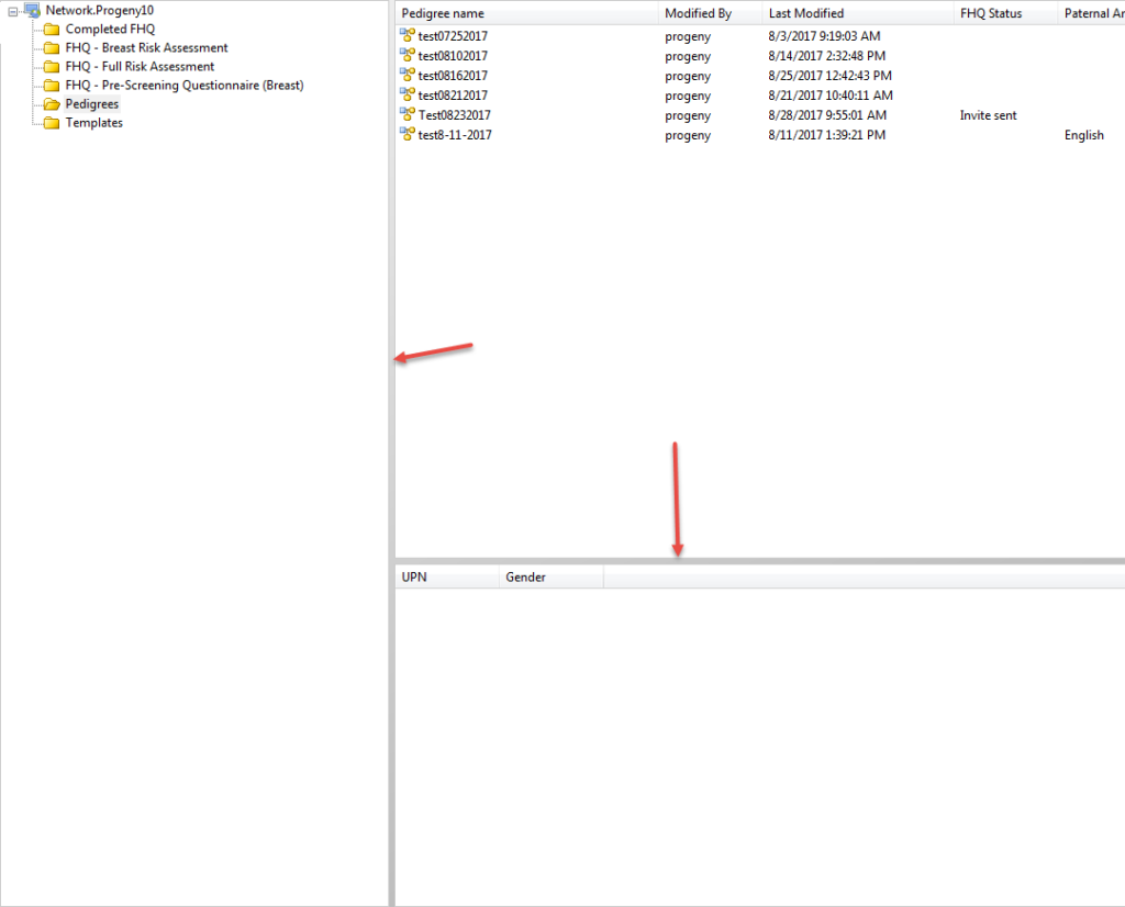 User Interface - Desktop - Progeny